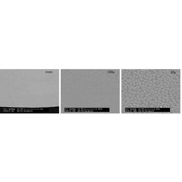 Images of SEM analysis on profile cross-section